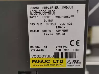 Fanuc A06B-6096-H106 Alpha Servo Amplifier Module