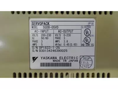 Yaskawa SGDB-05VD Servopack