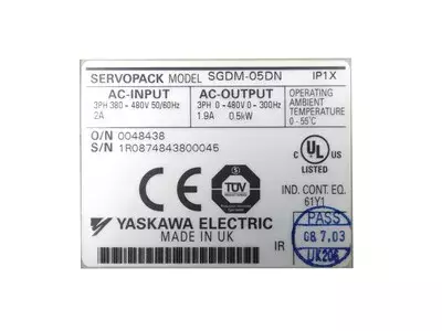 Yaskawa SGDM-05DN Servopack 