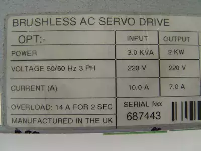 Emerson LX-700 or LX700 AC SERVO DRIVE 