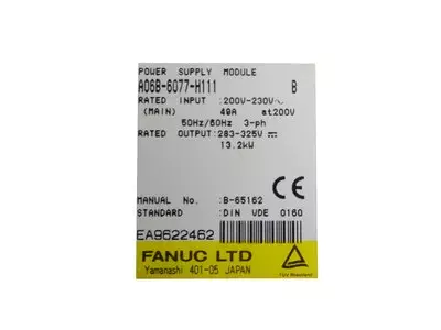 Fanuc A06B-6077-H111 Power Supply