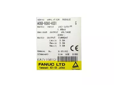 Fanuc A06B-6080-H301 Servo Amplifier  