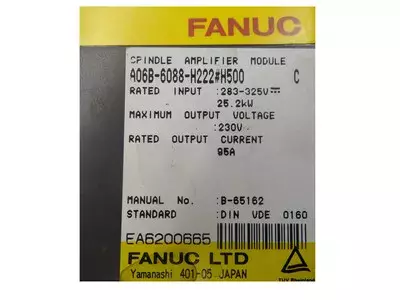 Fanuc A06B-6088-H222#H500 Spindle Amplifier