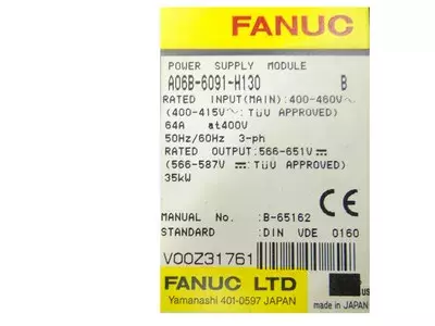 Fanuc A06B-6091-H130 Alpha Power Supply