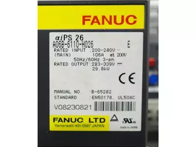 Fanuc A06B-6110-H026 Power Supply aiPS 26 