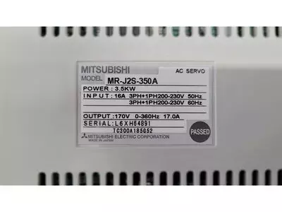 Mitsubishi MR-J2S-350A AC Servo 