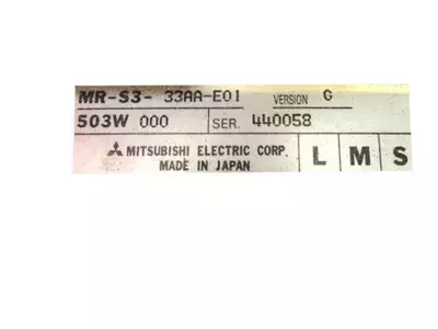 Mitsubishi MR-S3-33AA-E01 Servo Drive Unit 