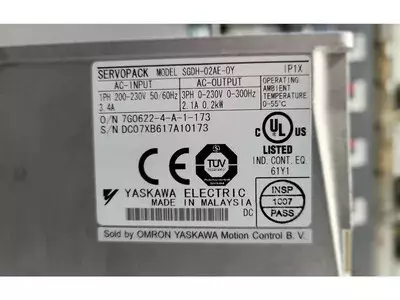 Omron SGDH-02AE-0Y or SGDH-02AE-OY Rev.3363C Servopack