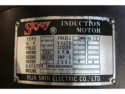 Skyey Hua Shin Electric Co. Ltd CNS-C-112 Induction Motor 