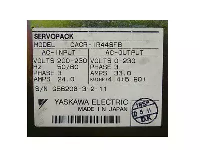 Yaskawa CACR-IR44SFB Servopack