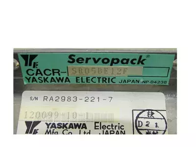 Yaskawa CACR-SR05BE12F Servopack