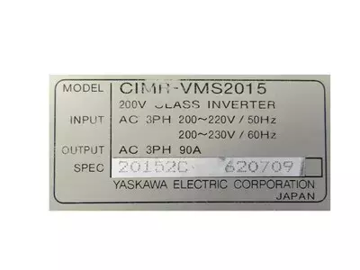 Yaskawa CIMR-VMS2015 Varispeed 626VM3