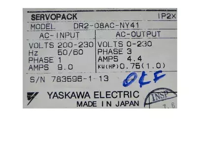 Yaskawa DR2-08AC-NY41 Servopack