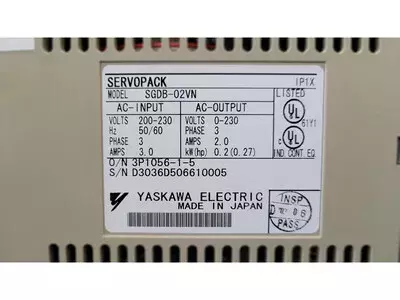 Yaskawa SGDB-02VN Servopack