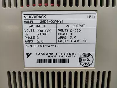 Yaskawa SGDB-03VNY1 Servopack