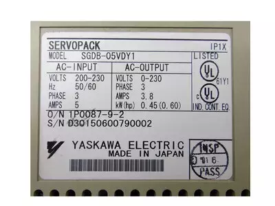 Yaskawa SGDB-05VDY1  Servopack