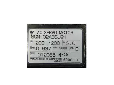 Yaskawa SGM-02A3SU21 AC Servo Motor