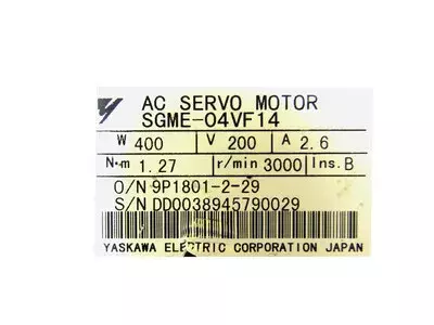 Yaskawa SGME-04VF14 AC Servo Motor