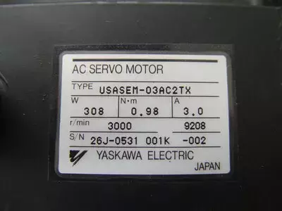 Yaskawa USASEM-03AC2TX mit Encoder UTOP1-250YA AC Servo Motor